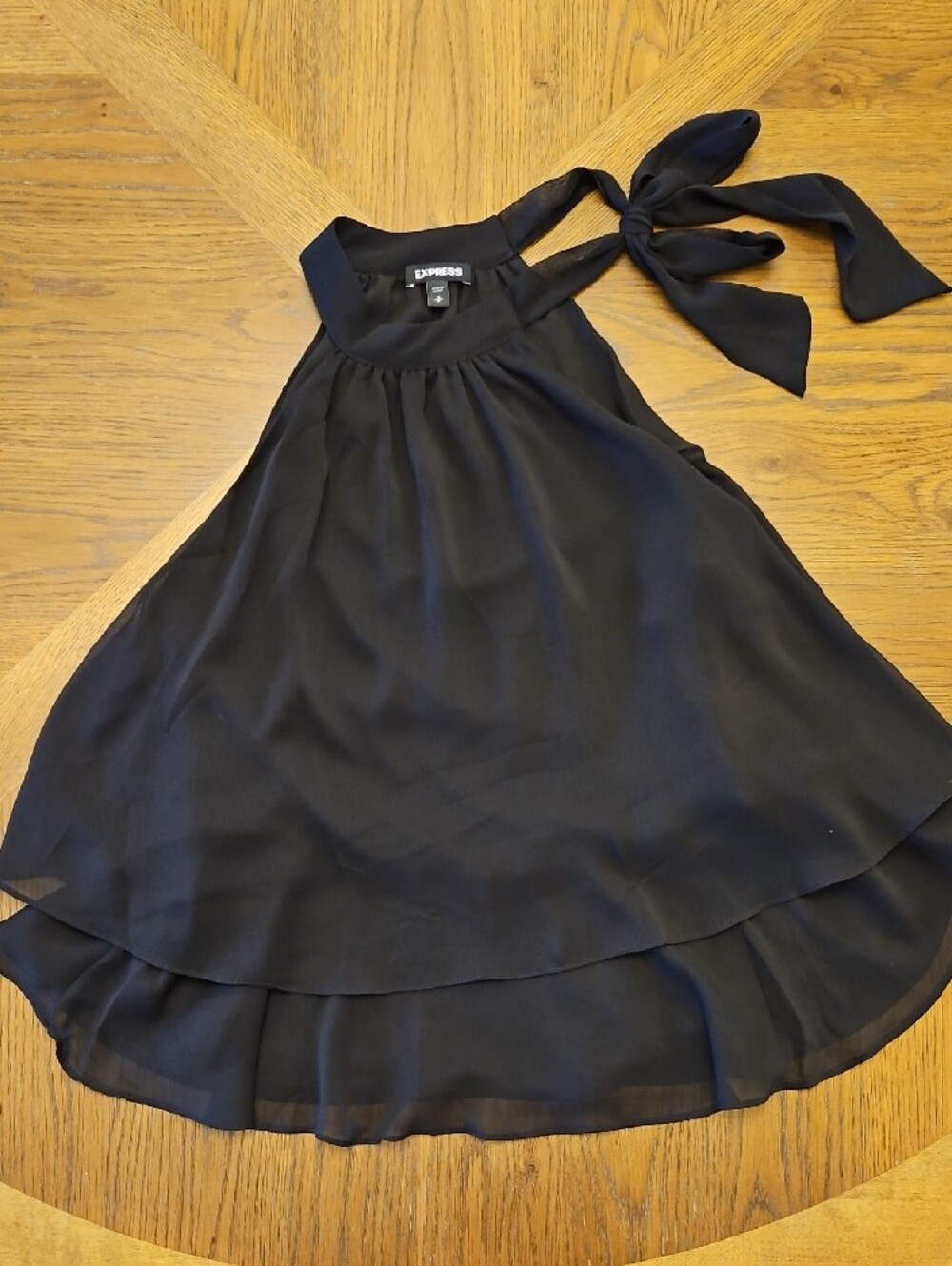 Express Black Tie-Neck Halter Camisole